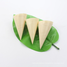 Anhui EVEN Best Selling Eco Friendly  Disposable Wooden Cones For Buffet Restaurant Ice Cream